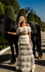Tarik Ediz 50765 Ivory Front Dress