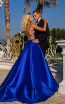 Tarik Ediz 50766 Royal Blue Back Dress