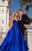 Tarik Ediz 50766 Royal Blue Front Dress