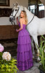 Tarik Ediz 50768 Purple Back Dress