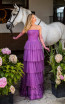 Tarik Ediz 50768 Purple Front Dress