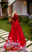 Tarik Ediz 50770 Red Back Dress