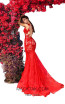 Tarik Ediz 93600 Red Back Dress
