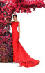 Tarik Ediz 93600 Red Front Dress