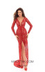 Tarik Ediz 93609 Red Front Dress
