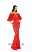 Tarik Ediz 93662 Red Front Dress