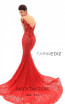 Tarik Ediz 93670 Red Back Dress