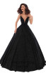 Tarik Ediz 93690 Black Front Dress