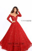Tarik Ediz 93729 Red Front Dress