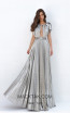 Tarik Ediz 93849 Gunmetal Front Dress