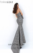 Tarik Ediz 93857 Gray Gold Back Evening Dress