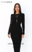 Tarik Ediz 93870 Black Front Evening Dress
