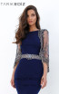 Tarik Ediz 93884 Navy Front Evening Dress