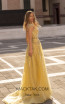 Tarik Ediz 93915 Yellow Side Dress