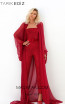 Tarik Ediz 93916 Red Front Evening Dress
