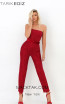 Tarik Ediz 93916 Red Front Evening Dress