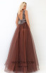 Tarik Ediz 93939 Brown Back Dress