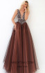 Tarik Ediz 93939 Brown Front Dress