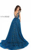 Tarik Ediz 93624 Turquoise Back Dress