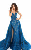 Tarik Ediz 93624 Turquoise Front Dress