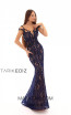 Tarik Ediz 93624 Navy Front Dress