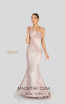Terani 1911E9095 Champagne Front Evening Dress
