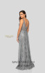 Terani 1911E9113 Silver Nude Back Evening Dress