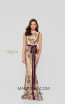 Terani 1911E9115 Beige Wine Front Evening Dress