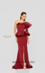 Terani 1911E9127 Wine Front Evening Dress