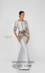 Terani 1911E9142 Bronze Silver Front Evening Dress