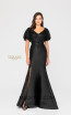 Terani 1911E9618 Black Front Evening Dress