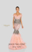 Terani 1911GL9512 Gunmetal Blush Front Pageant Dress