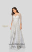 Terani 1911M9297 Mother of Bride Ivory Silver Front Dress