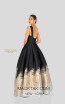 Terani 1912E9180 Black Gold Back Evening Dress