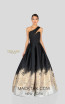 Terani 1912E9180 Black Gold Front Evening Dress