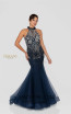 Terani 1912GL9556 Navy Front Pageant Dress