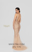 Terani 1913E9227 Rose Gold Nude Back Evening Dress