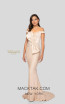 Terani 1913E9247 Champagne Front Evening Dress