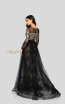 Terani 1913E9258 Black Gold Back Evening Dress