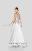 Terani 1913E9285 Silver Nude Back Evening Dress