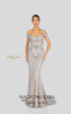 Terani 1913GL9586 Sand Stone Silver Front Pageant Dress