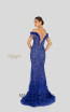 Terani 1913GL9588 Royal Blue Nude Back Pageant Dress