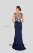 Terani 1913M9398 Navy Multi Back Mother of Bride Dress