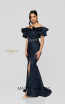 Terani 1913M9411 Navy Front Mother of Bride Dress