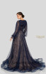 Terani 1913M9414 Mother of Bride Navy Nude Back Dress