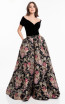 Terani 1821E7116 Black Multi Front Dress