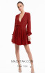 Terani 1822C7055 Dark Red Front Dress
