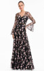Terani 1822E7251 Black Multi Front Dress