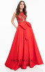 Terani 1822E7273 Red Nude Front Dress