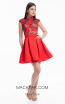 Terani 1822H7872 Red Black Front Dress